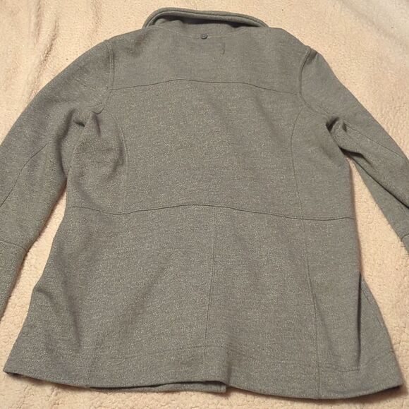 HURLEY X grey double breast BUTTON UP high collar JACKET SIZE L - Picture 2 of 7